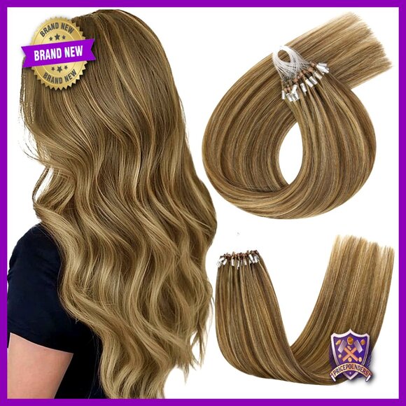 18 Inch Real Human Hair Micro Loop Extensions 57g 50s Straight main image 6